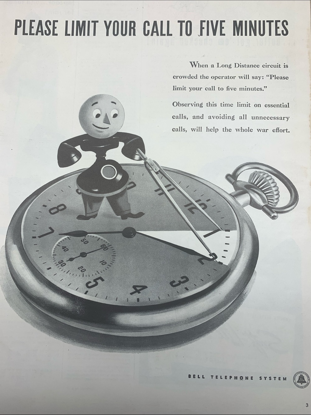 Vintage Bell Telephone Ad - Life Magazine November 8, 1943